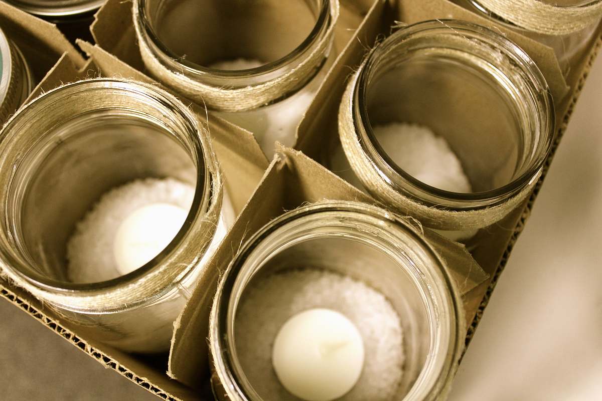 mason jars glass jar lot candles
